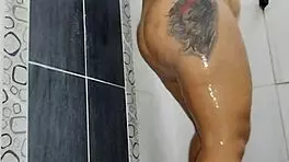 this chubby girl squirts huge in the usa bathroom