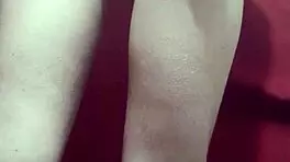 Hey, watch this shaved solo babe massage her big ass before assfucking her tight pussy