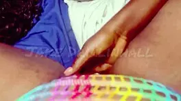 Bestie threesome has two sexy African sluts getting rough bareback doggystyle, ending with huge cumshots on fat asses