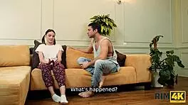 Rim4k Session to Fit In with Brunette in Stockings and Heels 😍