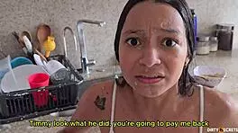 Stepsister Fucked Hard While Stepfather Catches Me Coming