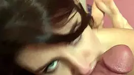 The bookish college librarian with big tits and glasses sucks Brad Newman's big dick for the first time in voyeur POV.