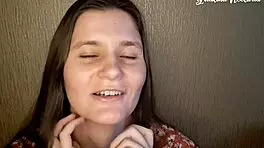 Russian gf sucks monster cock in pov with tanned skinny body and long hair