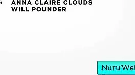 Blonde teen Anna gives wet nuru massage and handjob to Will