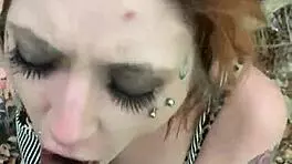 Caught in forest begging for dick