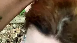 Caught in forest begging for dick