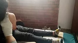 this horny young babe ripped her clothes and masturbated me with her wet dripping pussy in pov