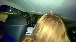 blonde brazilian teen shakes ass riding in car on street