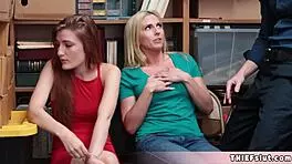 Man, cute Christie got caught stealing and now she's in a wild threesome punishment!