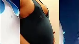 yo, check this hot spanish pregnant babe! she's horny and real in homemade lesbian action.