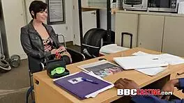 bbw casting turns wild with director smashing in garage