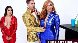 Redhead Latina Rides Hard!