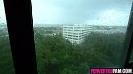 Vacation Fun with Horny Blonde Step Sister in Glasses