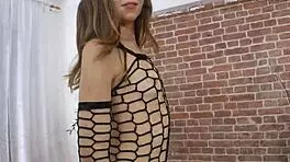 Teen slut swallows spit and takes big cock in ass