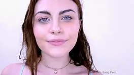 captivating brunette stunner in modeling audition