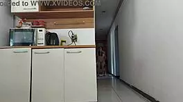 Risky sex with my husband's friend while he’s in the shower. We almost got caught in the act!