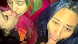 Curvy Asian Milfs Surprise Guy with Intense Boat Blowjob and Cum in Mouth