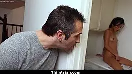 hey, this asian teen 18+ got caught with a dildo and now she’s punished!