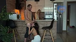 Cheating wife sucks big cock, gets cumshot