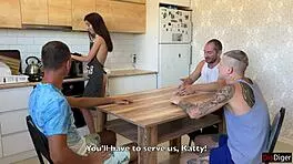 Lost wife in cards, now she's getting gangbanged by friends 😏