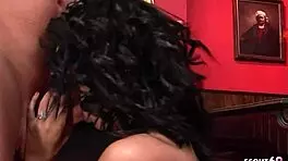 three busty milfs bent over for one lucky stud