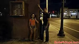 Tiny 19yo Stranded and Pounded Hard Doggystyle Outdoors!