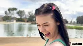 Bella Nova's pussy grip in public, wanna see?