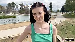 Bella Nova's pussy grip in public, wanna see?