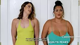 Sophia Burns and Ashlyn Peaks Engage in Lesbian Party Play with Natural Tits and BBW Bodies