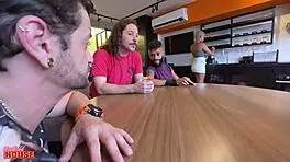 Naughty Host Shows Off for Boyfriend’s Friends. Curvy Brazilian Teases with Blows in Cuckold Play.