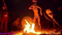 i'm slut majick, topless dancin in the cemetary with panties and thong