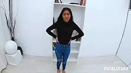 putalocura - damn, huge cock and creampie for slutty young kali's fat ass