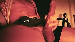 Guy Moaning in Underwear Jerks Off Hard After School