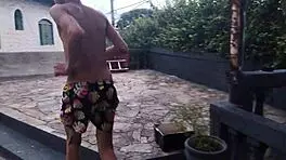 madastra teases stepson with huge ass outdoors... damn!