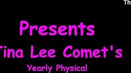 tina lee comet squirms during awkward gyno exam with doctor tampa. nurse angel rose assists at girlsgonegyno!