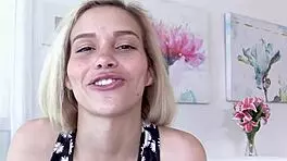 Karter Foxx Performs POV Blowjob on Huge Cock, Ending with Cum Facial