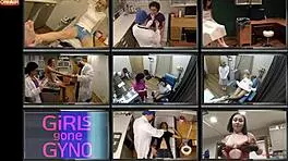 tina lee comet squirms during awkward gyno exam with doctor tampa. nurse angel rose assists at girlsgonegyno!