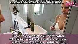 German blonde teen with tattoos seduces in roleplay