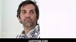 In family fantasy, stepdaddy fucks brunette teen stepdaughter.