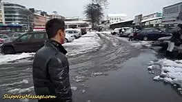 Slippery Nuru Massage Couple With Big Cock And Cumshot