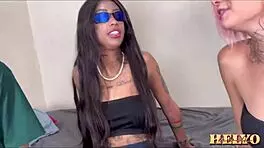 Latina amateur couple shares partner