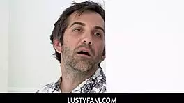 In family fantasy, stepdaddy fucks brunette teen stepdaughter.