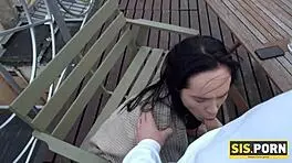 Sis Porn Flapper Sucks Stepbrother’s Dick and Takes It Deep in Shaved Pussy