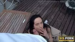 Sis Porn Flapper Sucks Stepbrother’s Dick and Takes It Deep in Shaved Pussy