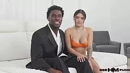 Wow! 6-Foot-4 Damson Jenkins Worshipped by Tiny Alice Thunder!