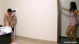 my stepdad fucks her with me in the room