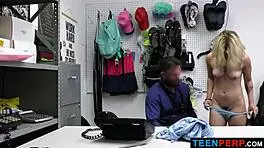 uhh, caught blonde chanel stealin’ a laptop, took her backroom for fun