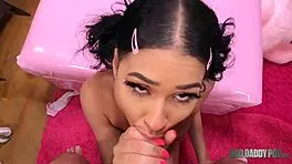 Baddaddypov adorable brunette teen ryder rey sucks stepdads cock like good slut