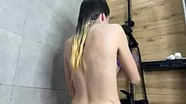 Teen Submissive Stepsister Begs for Tight Ass Fuck in Shower