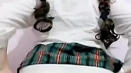 Mexican student wets panties after school orgasm and records homemade anal creampie